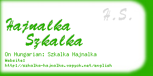 hajnalka szkalka business card